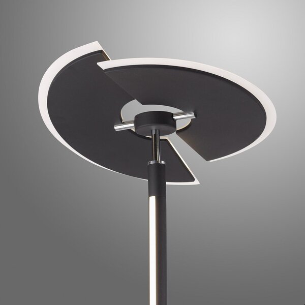 Stojací Lampa PURE, PURE Mutil, stmívatelné, Černá, Obývací pokoj, Kov, Moderní