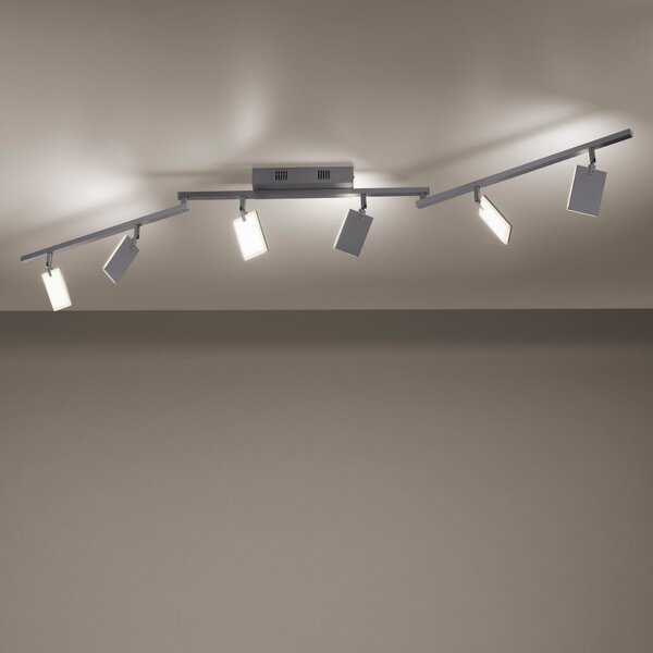 Stropní Lampa PURE, Mira, stmívatelné, Metalická, Obývací pokoj, Kov, Moderní