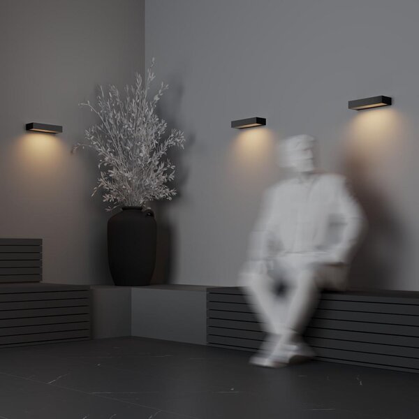 Maytoni Venkovní nástěnné LED svítidlo LOT, 10W, d. 30 cm, CRI80, IP65 Barva: Bílá