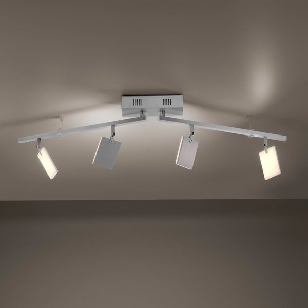 Stropní Lampa PURE, Mira, stmívatelné, Metalická, Obývací pokoj, Kov, Moderní