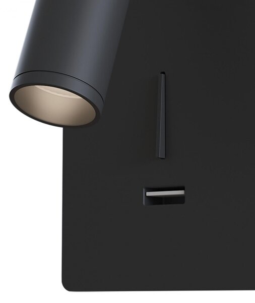 Maytoni Nástěnné LED svítidlo MIRAX 3W, v. 18,6 cm, CRI80 Barva: Černá