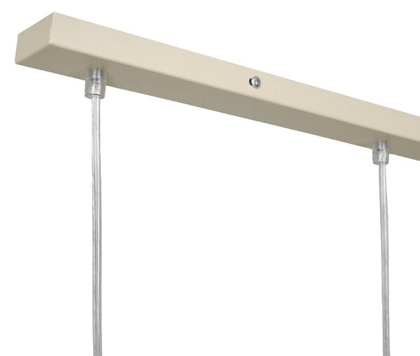 Milagro Lighting Závěsné světlo Timon, taupe/béžová, délka 60 cm, kov, 3ramenné, stmívatelný, Hnědá / rez, Obývací pokoj / jídelna, kov, Moderní