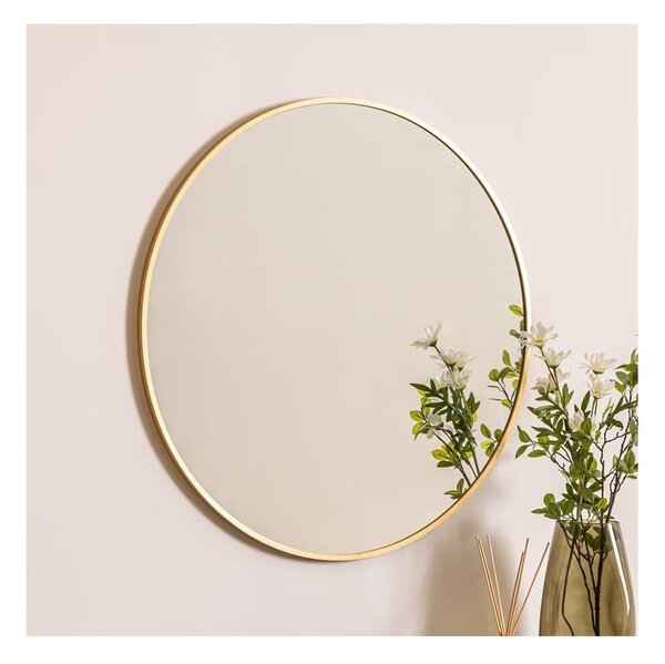 Atmosphera - Nástěnné zrcadlo ALICE pr. 70 cm zlatá