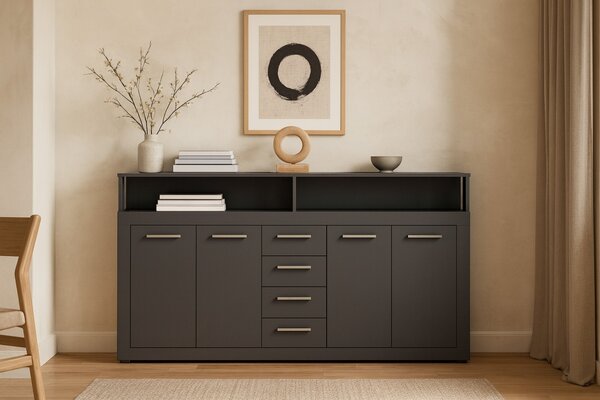 Vivaldi Komoda Luna 190 cm antracit
