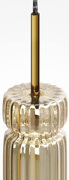 Maytoni Závěsné LED svítidlo ORDO, 8W, Ø 8 cm, v. 365 cm, CRI80 Barva: Černá