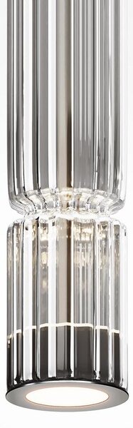 Maytoni Závěsné LED svítidlo ORDO, 8W, Ø 8 cm, v. 365 cm, CRI80 Barva: Černá