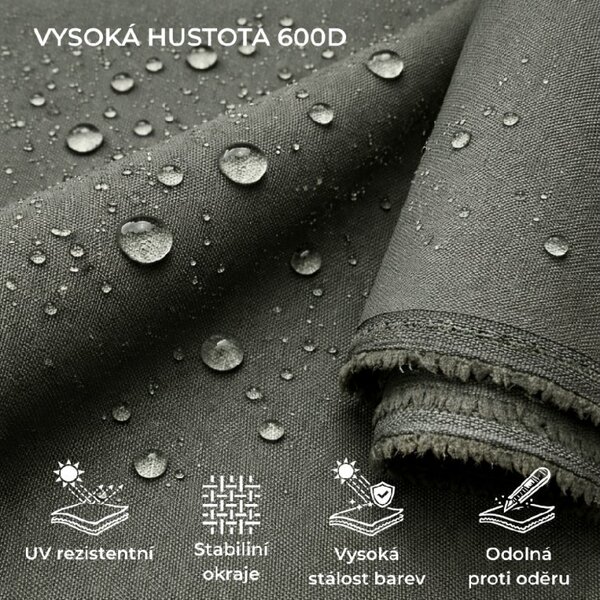 Odolná vodotěsná látka pro pracovní oděv a outdoor Codura 600D, Šedá, š. 150 cm