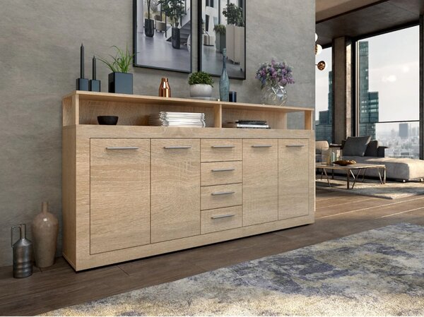 Vivaldi Komoda Luna 190 cm dub Sonoma