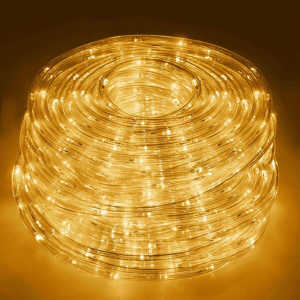 LED světelná hadice - 20m, 480LED, 8 funkcí, paměť, IP44, teplá bílá