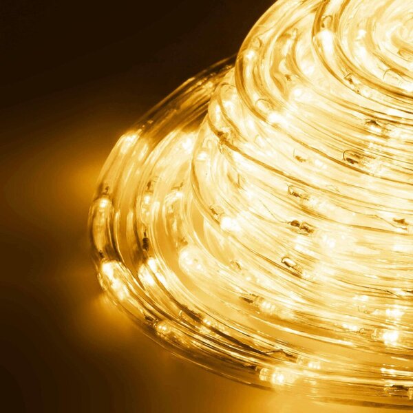 LED světelná hadice - 20m, 480LED, 8 funkcí, paměť, IP44, teplá bílá