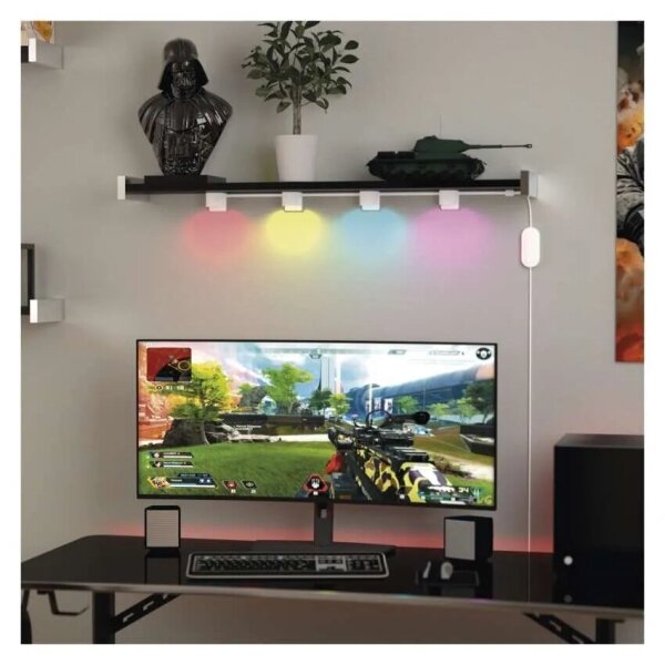 LED RGBIC+CCT Dekorační řetěz GoSmart 4xLED/7W/230V 85 cm Wi-Fi Tuya