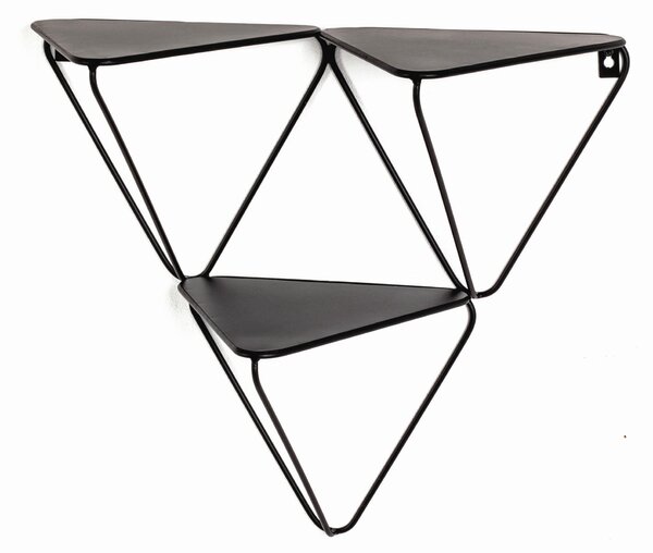 NÁSTĚNNÝ REGÁL, černá, 48/42/22 cm - Online Only regály & police, Online Only