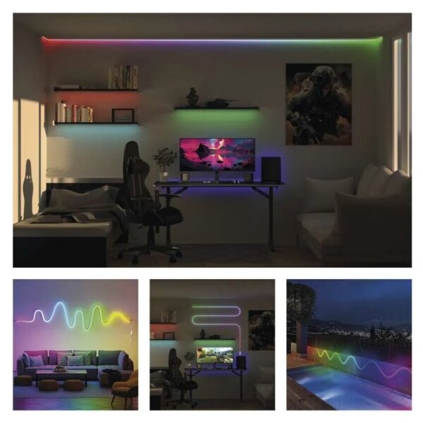 RGBIC LED Stmívatelný pásek GoSmart LED/24W/230V 3 m Wi-Fi Tuya