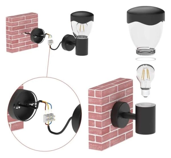 Venkovní nástěnné svítidlo se senzorem ARTEO 1xE27/15W/230V IP44