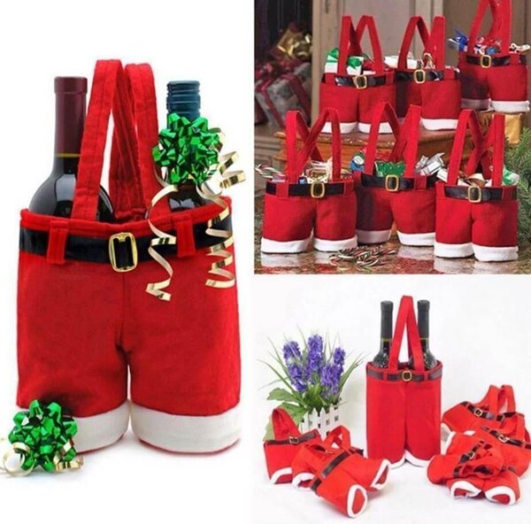 Vánoční taška na víno - Santa Claus