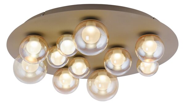 Stropní Lampa PURE, Popup, stmívatelné, Bronzová / starobylá mosaz, Obývací pokoj, Kov