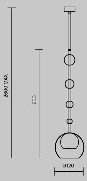 Maytoni Závěsné svítidlo ROS, 1xGU10, Ø 16 cm Barva: Černá
