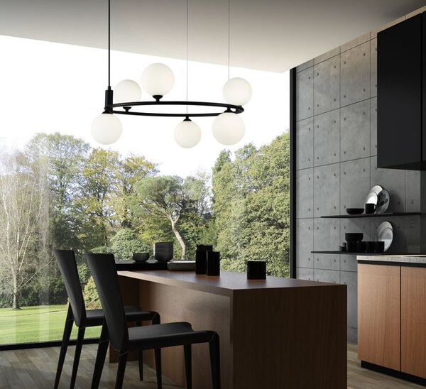 Maytoni Závěsné svítidlo RING, 6xG9, Ø 58 cm Barva: Černá