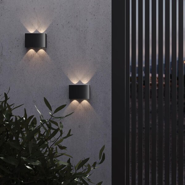 Maytoni Venkovní nástěnné LED svítidlo SHOW, 4W, d. 12 cm, CRI80, IP54 Barva: Černá