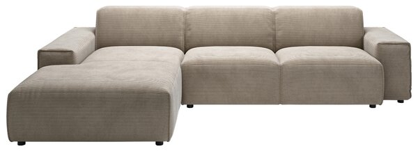 ROHOVÁ SEDAČKA, textil, šedohnědá Livetastic - Sedací soupravy, Online Only