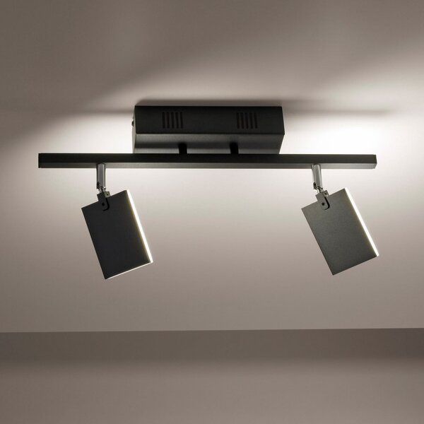 Stropní Lampa PURE, Mira, stmívatelné, Černá, Obývací pokoj, Kov, Moderní