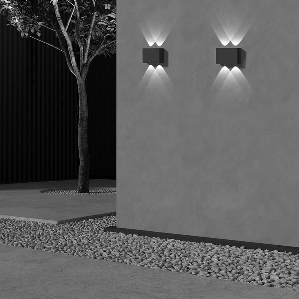 Maytoni Venkovní nástěnné LED svítidlo SHOW, 4W, d. 12 cm, CRI80, IP54 Barva: Černá