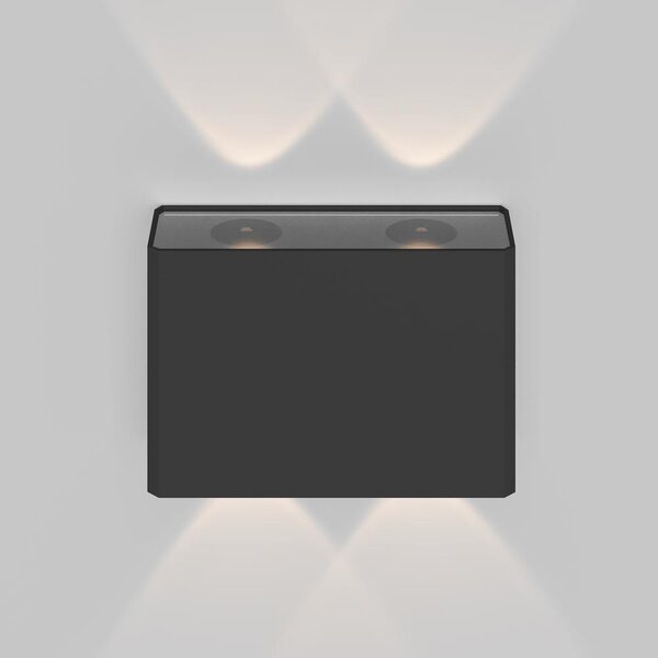 Maytoni Venkovní nástěnné LED svítidlo SHOW, 4W, d. 12 cm, CRI80, IP54 Barva: Černá