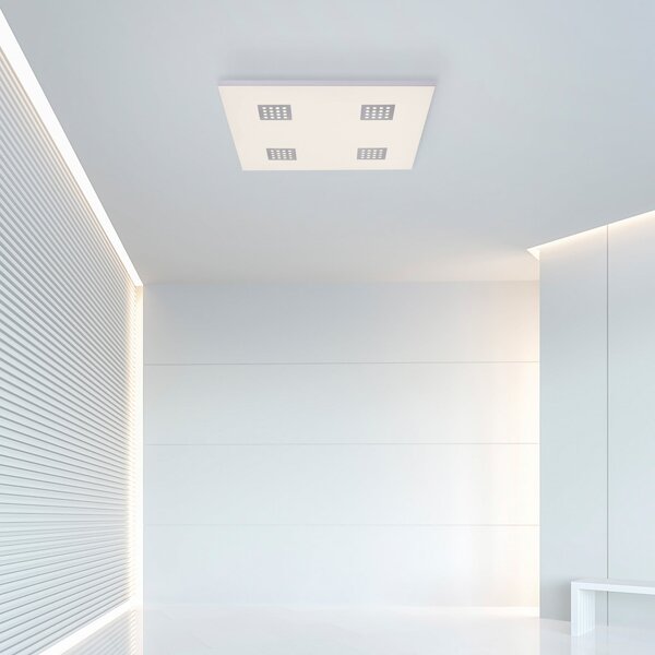 Stropní Lampa PURE, Neo, stmívatelné, Bílá, Obývací pokoj, Kov, Moderní