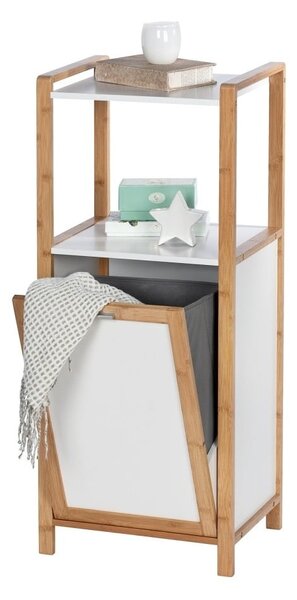Bambusový koupelnový regál v bílo-přírodní barvě 40x95 cm Finja – Wenko