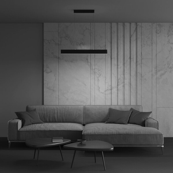 Maytoni Závěsné LED svítidlo STEP, 23W, d. 91 cm, CRI80, 4000K Barva: Černá
