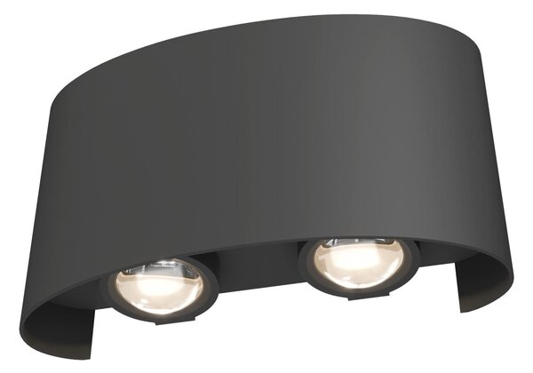 Maytoni Venkovní nástěnné LED svítidlo STRATO, 4W, š. 12 cm, CRI80, IP54 Barva: Šedá