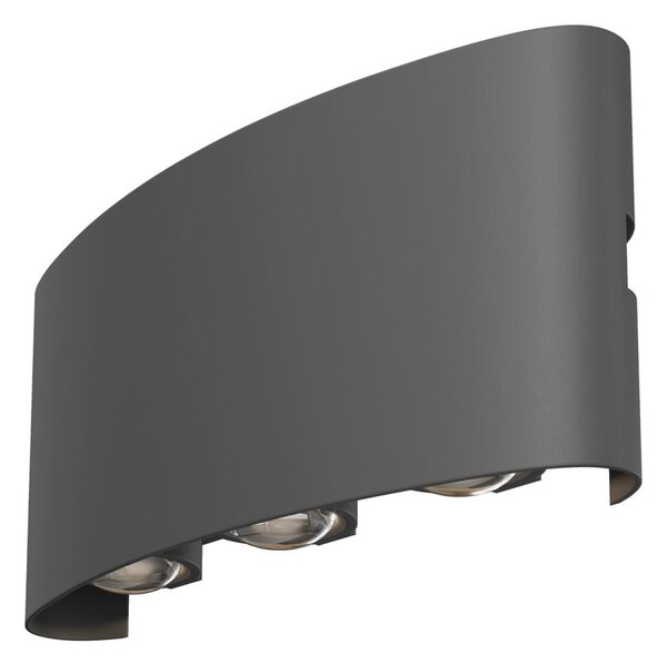 Maytoni Venkovní nástěnné LED svítidlo STRATO, 6W, š. 16,5 cm, CRI80, IP54 Barva: Černá