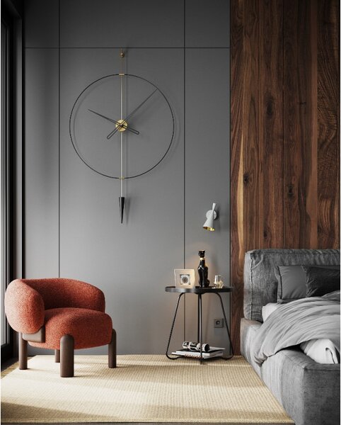 Mclocks Designové nástěnné hodiny PP801 Pendulum Plus antique gold-black 80cm