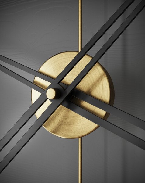 Mclocks Designové nástěnné hodiny PP801 Pendulum Plus antique gold-black 80cm