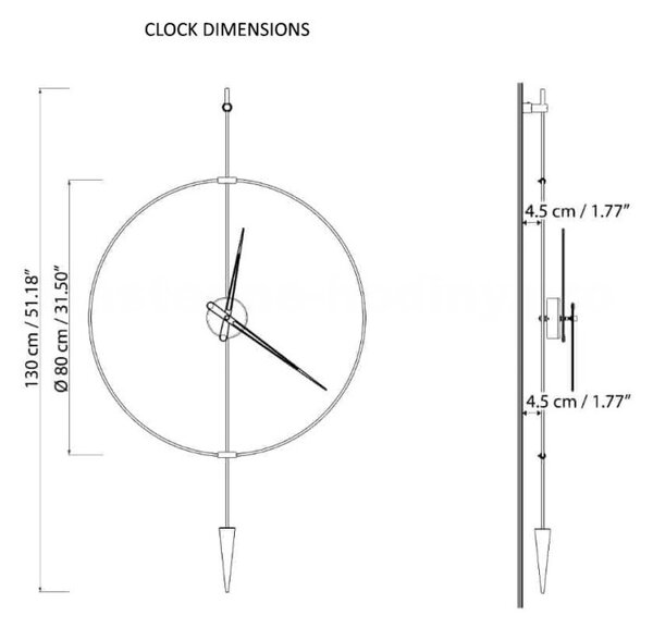 Mclocks Designové nástěnné hodiny PP802 Pendulum Plus black-black 80cm