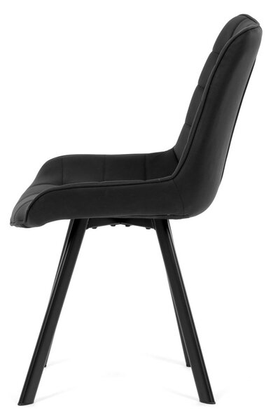 Vikio Jídelní set pro 8 osob 180x90 cm dub, černá broušená kůže VJS118-81C
