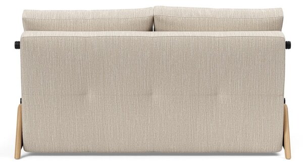 Béžová rozkládací pohovka Innovation Cubed Wood Linen Sand Grey, 96 x 147 cm