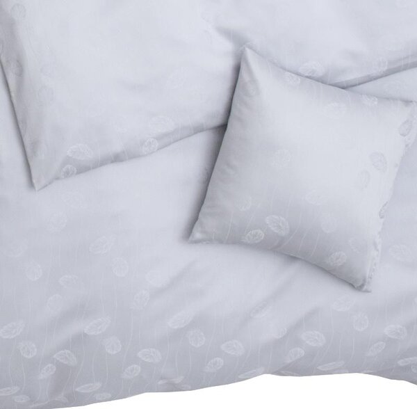 Povlečení EXCLUSIVE TENCEL PLUS peříčka světle šedá 140 x 200/70 x 90 cm