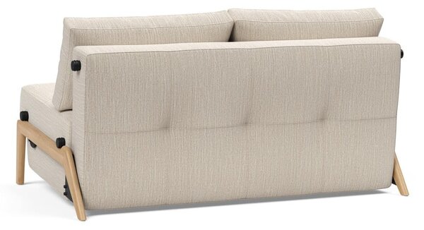 Béžová rozkládací pohovka Innovation Cubed Wood Linen Sand Grey, 96 x 147 cm
