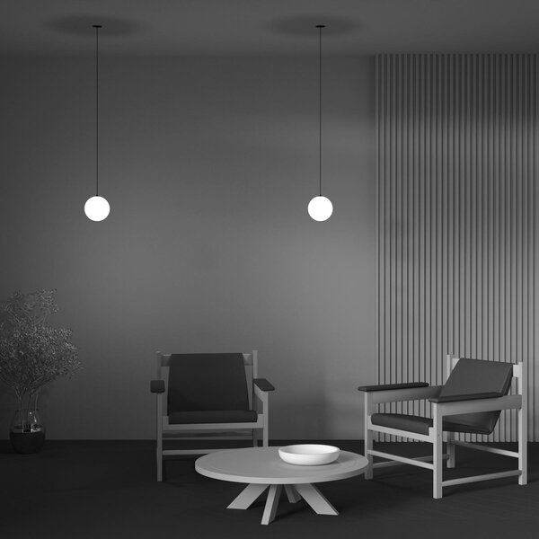 Maytoni Závěsné LED svítidlo LUNA, 5W, v. 210 cm, Ø 10 cm, CRI90