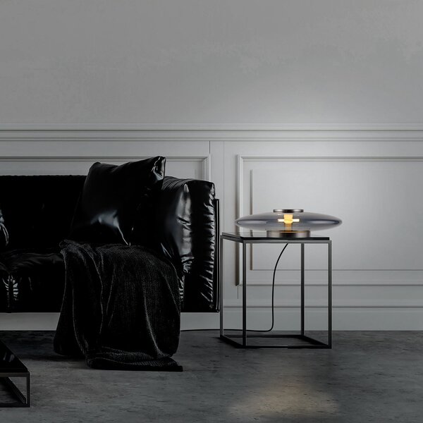 Stolní lampa PURE, Vitrum, stmívatelné, Šedá, Obývací pokoj, Sklo, Moderní