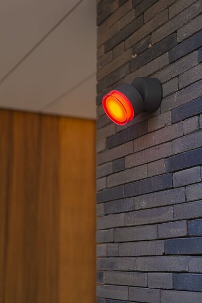 Lutec 5010901118 Dropsi LED Nástěnné venkovní světlo | RGB | Variabilní | 9,5W | Šedá