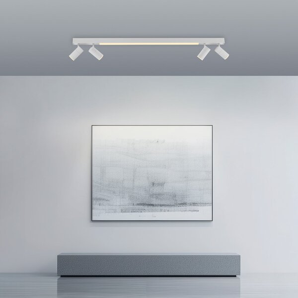 Stropní Lampa PURE, Pure Lines, stmívatelné, Bílá, Obývací pokoj, Kov, Moderní