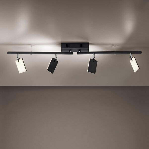 Stropní Lampa PURE, Mira, stmívatelné, Černá, Obývací pokoj, Kov, Moderní