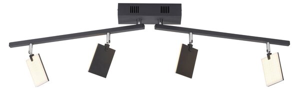 Stropní Lampa PURE, Mira, stmívatelné, Černá, Obývací pokoj, Kov, Moderní