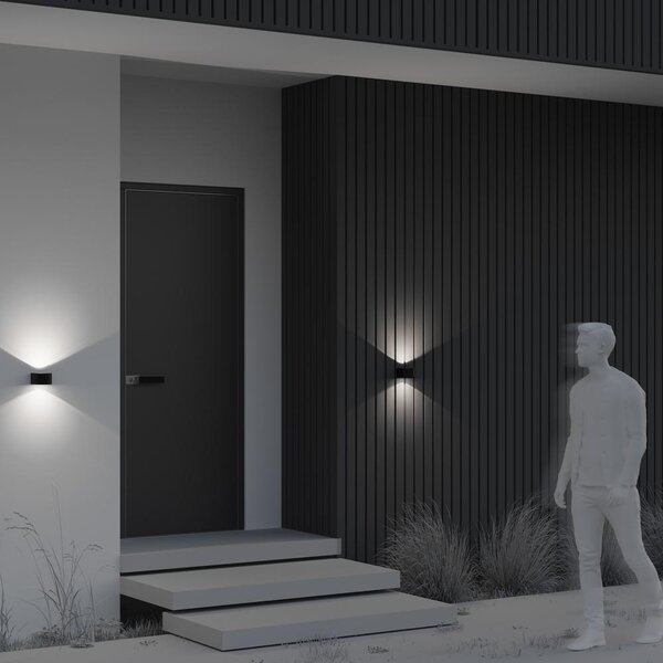 Maytoni Venkovní nástěnné LED svítidlo BLOW, 10W, v. 6,8 cm, CRI80, IP54