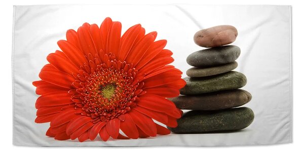 Sablio Ručník Gerbera s kameny - 30x50 cm