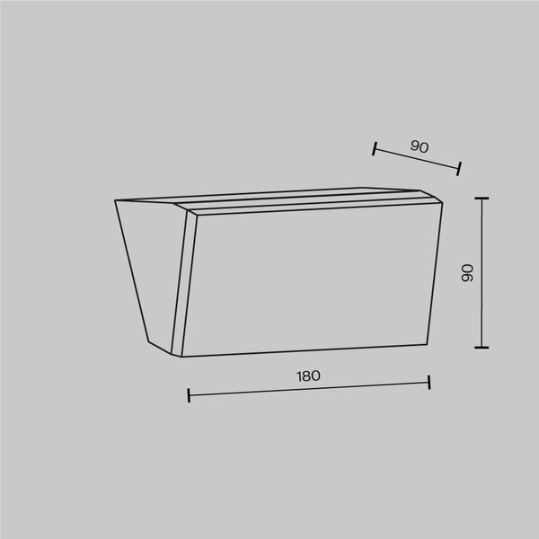 Maytoni Venkovní nástěnné LED svítidlo BRICK, 10W, d. 18 cm, CRI80, IP54