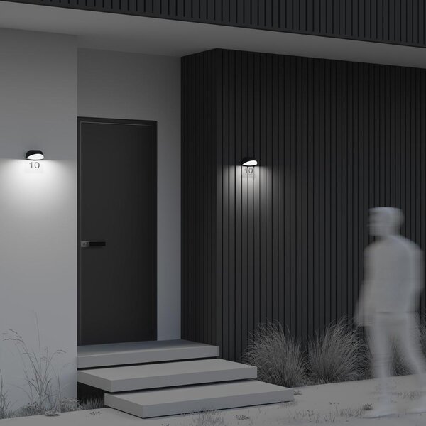 Maytoni Venkovní nástěnné LED svítidlo GLOSS, 7W, v. 18,4 cm, CRI80, IP65