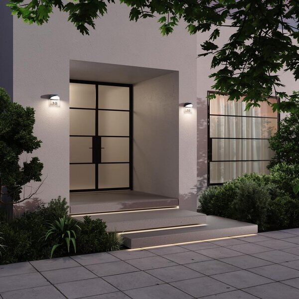 Maytoni Venkovní nástěnné LED svítidlo GLOSS, 7W, v. 18,4 cm, CRI80, IP65